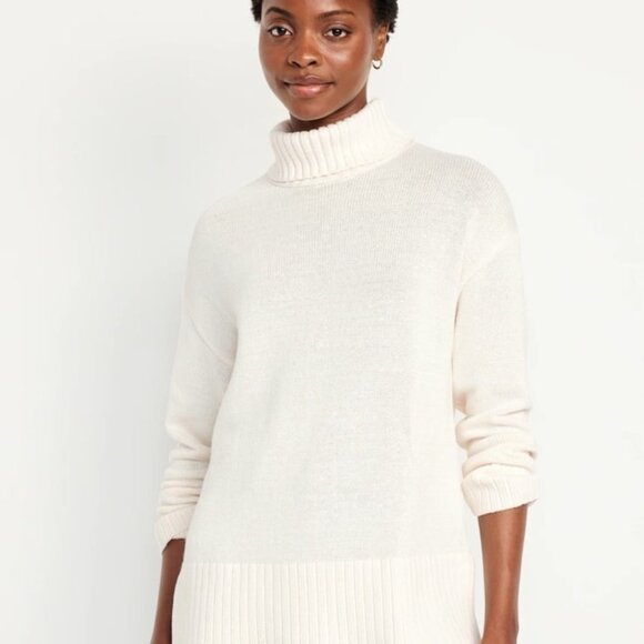 Old Navy Nara So Soft Oversized Slouchy Cotton Blend Turtleneck Sweater New - Picture 3 of 9